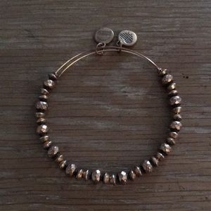 Alex and Ani beaded bangle in gold